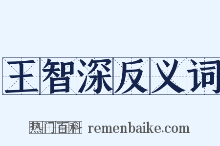 王智深反义词是什么意思的图片